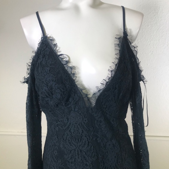 Lush Cold Shoulder Floral Lace Dress - Picture 2 of 8